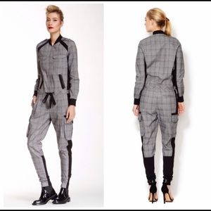 L.A.M.B. Plaid long sleeve jumpsuit